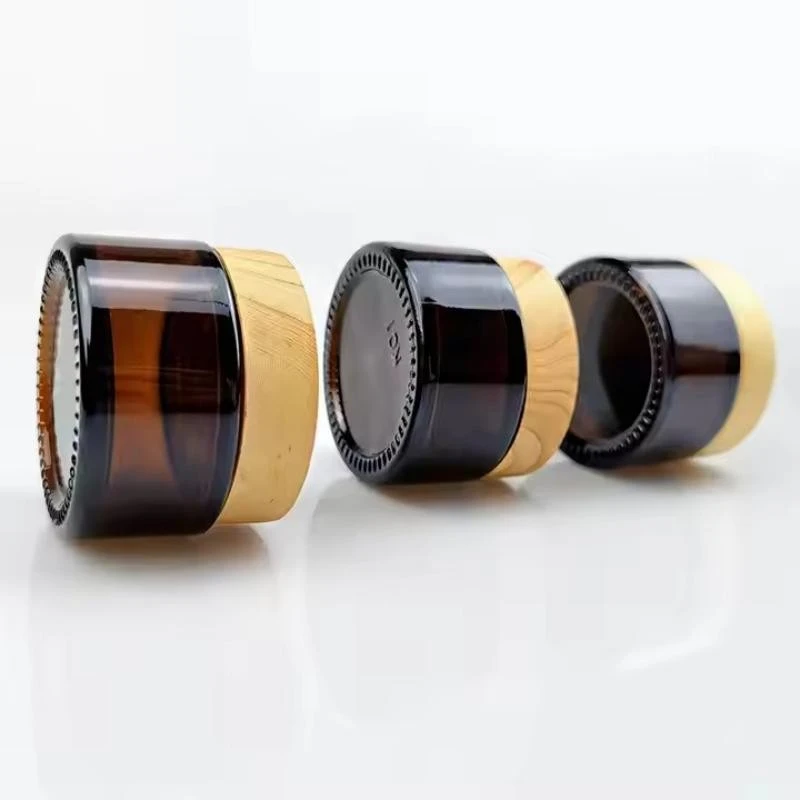 60 G Amber Cosmetic Glass Skincare Cream Bottle