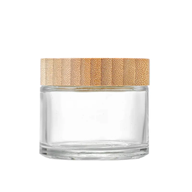 Clear Glass Cosmetic Jars Skincare Cream Jars